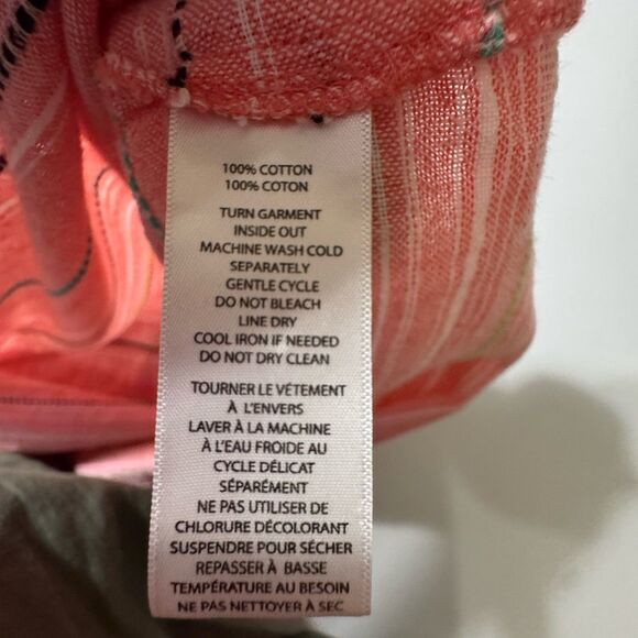 Beach Lunch Lounge Women's Short Sleeve Boho Blouse Top Size 3X 100% Cotton - Picture 6 of 10